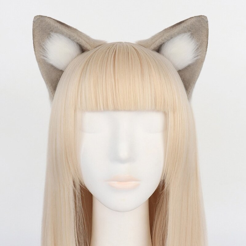 pinces à oreilles chat queue pince à cheveux d'oreille d'animal avec queue Costume d'halloween