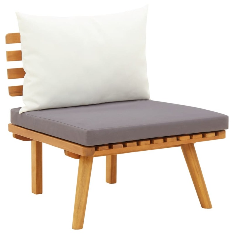 Conjunto de muebles de madera de Acacia maciza para exteriores, Set de salón de Patio con cojines, mesa y silla, 9 piezas