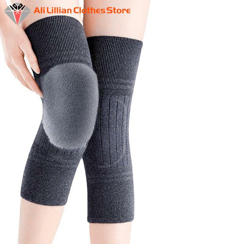1 Paar Winter Kniebrace Thermische Been Knie Warmer Mouw Voor Vrouwen Mannen Wollen Kniebeschermer Ondersteuning Voor Gewrichtspijn Tendinitis Artritis