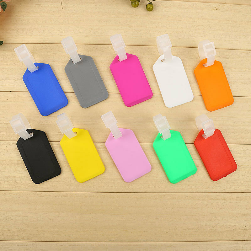 3pcs/lot Candy Color Luggage Tag Travel Accessories Women Men Luggage Suitcase ID Address Holder Boarding Baggage Portable Label