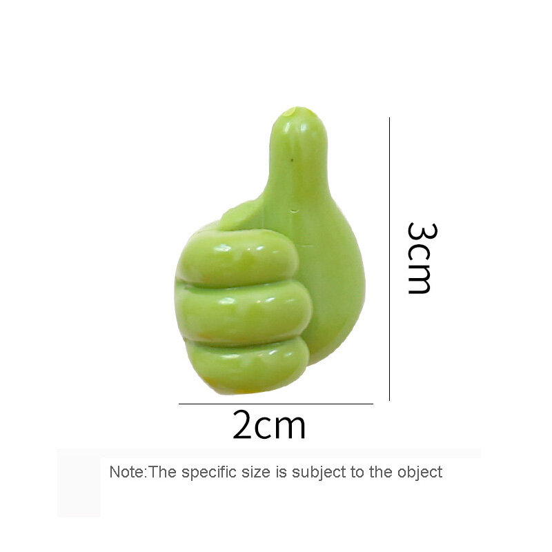 Self-Adhesive Wall Decoration Hook Creative Silicone Thumb Key Hanger Hook Home/Office Data Cable Clip Wire Desk Organizer
