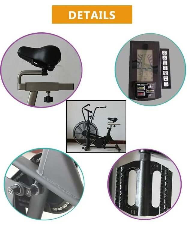 Оптовая продажа, фитнес-тренажер с индивидуальным логотипом, тренажер для воздушного велосипеда, велотренажер