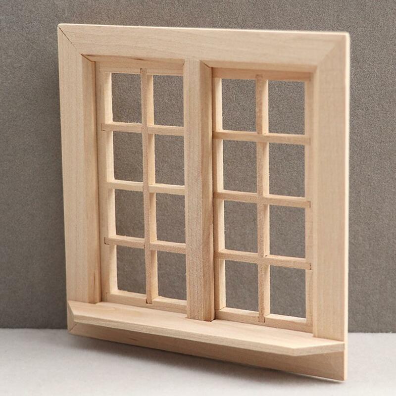 Prático realista leve 1:12 casa de bonecas em miniatura móveis diy acessórios casa de fadas janela painel