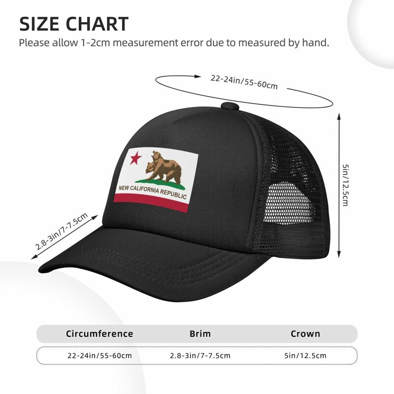 قبعة بيسبول عتيقة للرجال والنساء ، جمهورية كاليفورنيا الجديدة NCR ، قبعة شمس عسكرية