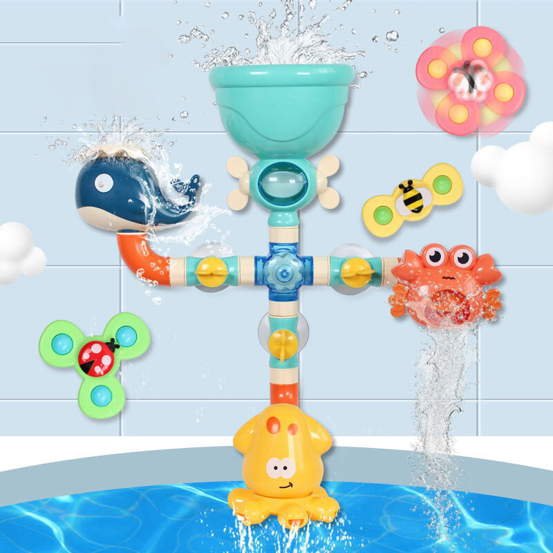 Giocattoli da bagno per bambini vasca da bagno tubi fai da te tubi tempo di bagno gioco d'acqua Spray nuoto giocattoli da bagno per bambini regali per bambini regalo di compleanno