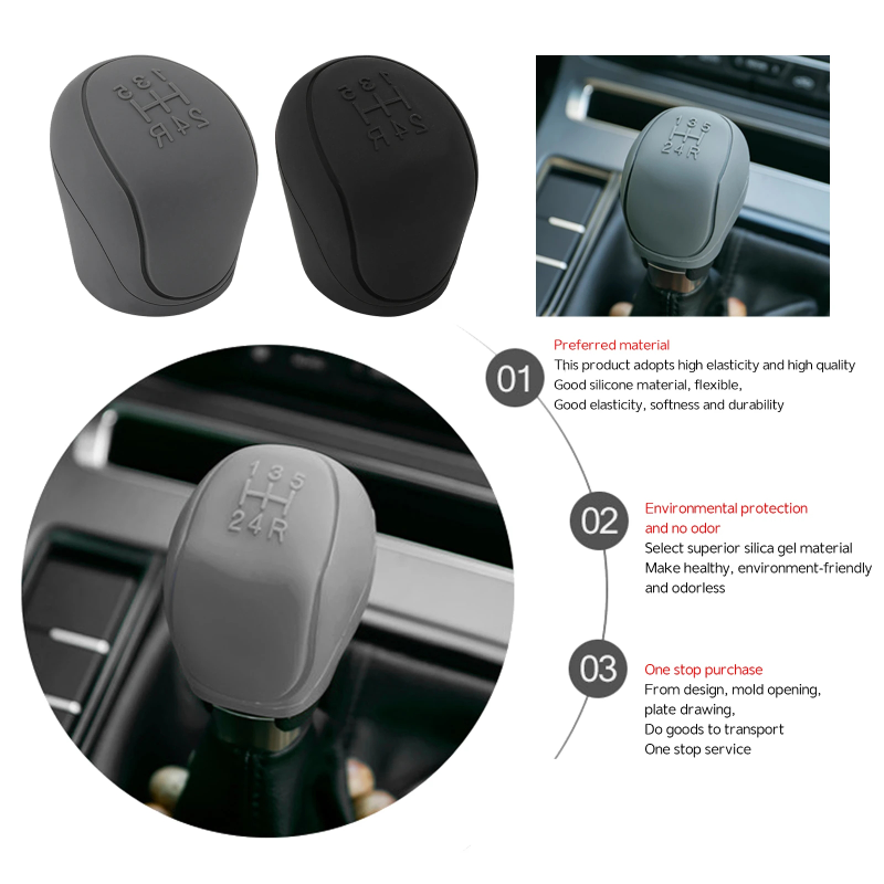 Universele Auto Pookknop Cover Siliconen Anti-Slip Grip Covers Handleiding Handvat Siliconen Bescherming Auto Interieur Accessoires
