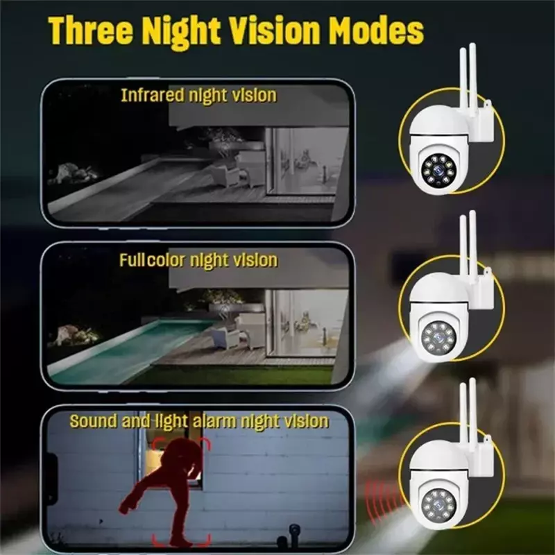 8mp Wifi Draadloze Beveiligingsmonitor Camera 'S Kleuren Nachtzicht Outdoor Cam Smart Home Cctv Hd Bewakingscamera Ip66 Waterdicht