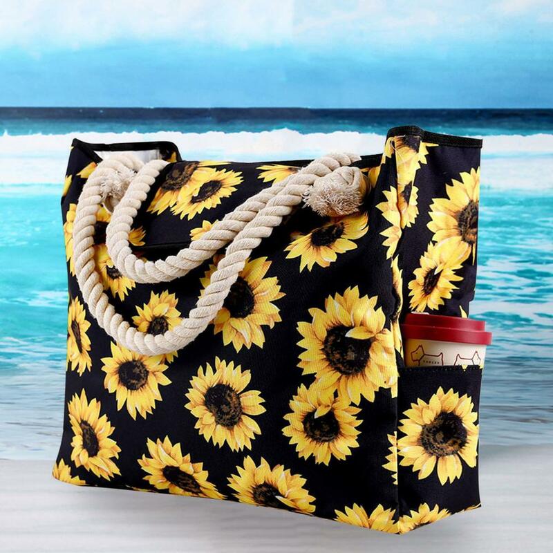 Women Handbag Fashion Print Striped Waterproof handbag organizer with Pocket Female Casual Beach Pack Swimming Tote Bags