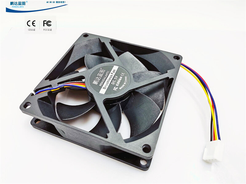 New Pengda Blueprint 9225 9025 Dual Ball Bearing 5V 9CM Silent Version PWM Temperature Controlled Cooling Fan