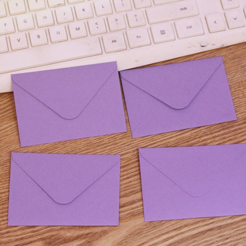 Y1ub 10 unidades/pacote envelopes coloridos papel retro branco envelopes cartões envoltório