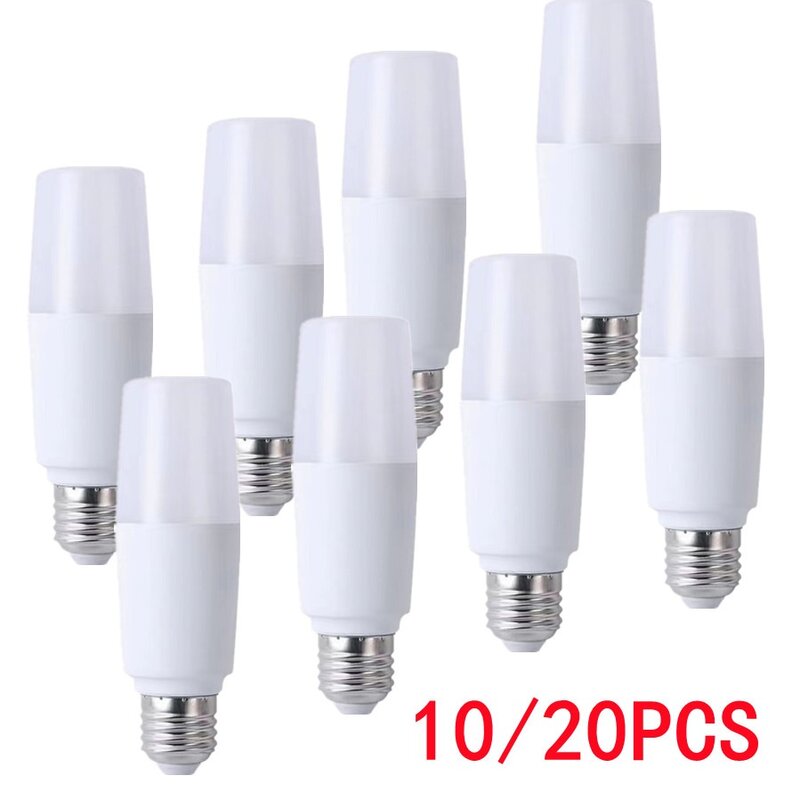 10/20 pcs 5W 10W 15W 20W LED Cylindrical Corn Bulb E27 E14 Light Bulb 220V-240V LED Lamp Home Decoration Chandelier Candle Light