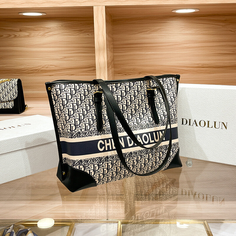 DIAOLUN-حقيبة حمل نسائية عالية الجودة بسعة كبيرة ، حقيبة تنقل متعددة الاستخدامات ، كتف واحد ، حقيبة بالوقت الذاتي ، علامة تجارية جديدة