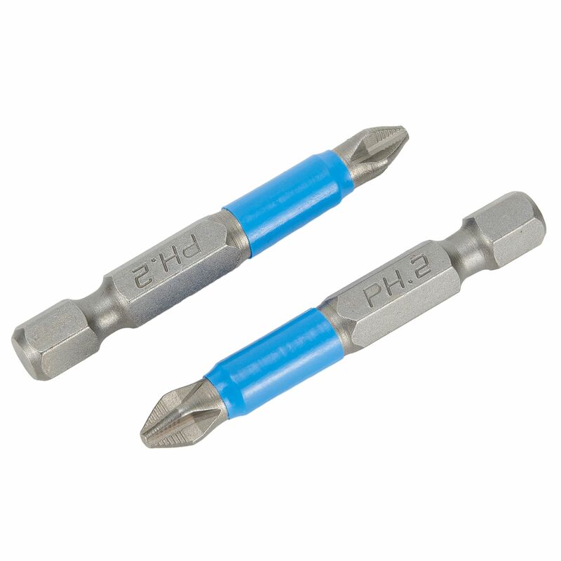 Hand Tools Screwdriver Bits 1/4inch 50mm 5pcs Antislip Blue+silver Cross Screwdriver Bits Durable High Hardness