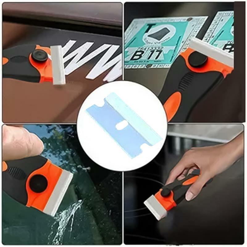 Alat pengikis cat pengikis kaca, untuk stiker lem tangki ikan dan penghilang dempul Film mobil pengikis iklan luar ruangan rumah