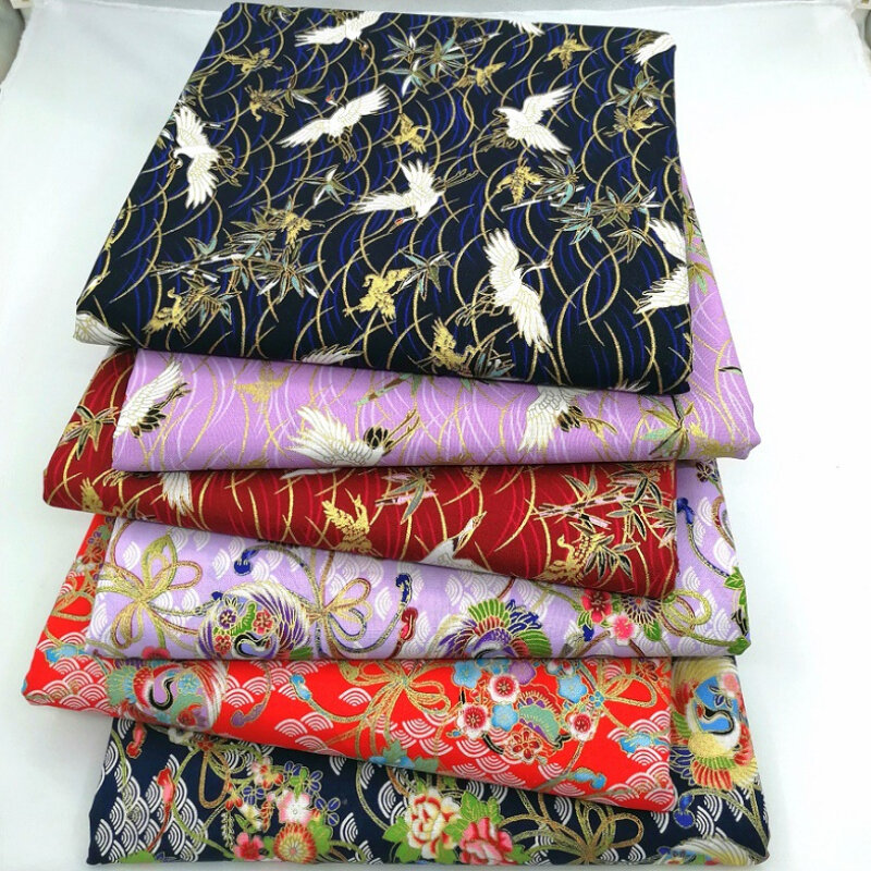 Patroon Katoen Bronzing Stof, Patchworks Quilten Voor Kimono Cheongsam Diy Tas Handgemaakte Doek