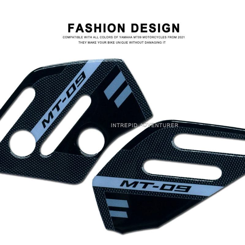 Stiker tahan gores resin 3D, stiker pelindung bantalan hak, stiker ambang sepeda motor untuk MT-09 Yamaha Mt09 Sp 2021-2023