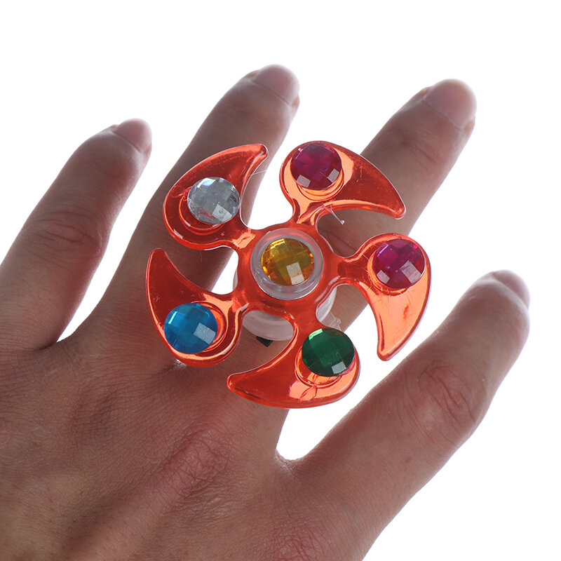 Light Up Spinning Ring Stress Relief Kids Toys Party Favors Supplies