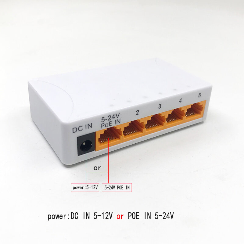 AT 1 Buah 100Mbps 5 Port Mini Fast Ethernet LAN RJ45 Jaringan Switch Switcher Hub VLAN Mendukung Diskon Besar