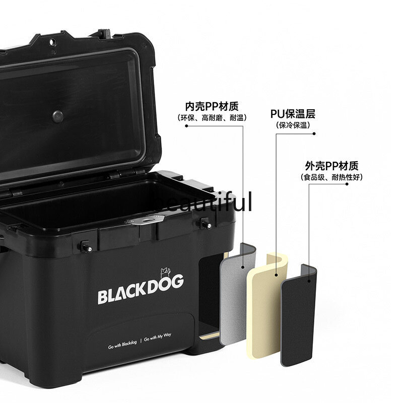 Naturehike-Blackdog 26L incubatore da campeggio all'aperto frigorifero portatile per auto secchiello per il ghiaccio da campeggio incubatore in PP