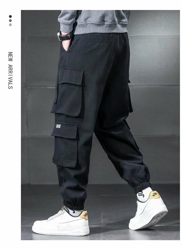 Cargo Pants Men's loose-fitting fashion ins toe-binding teen trend with casual pants
