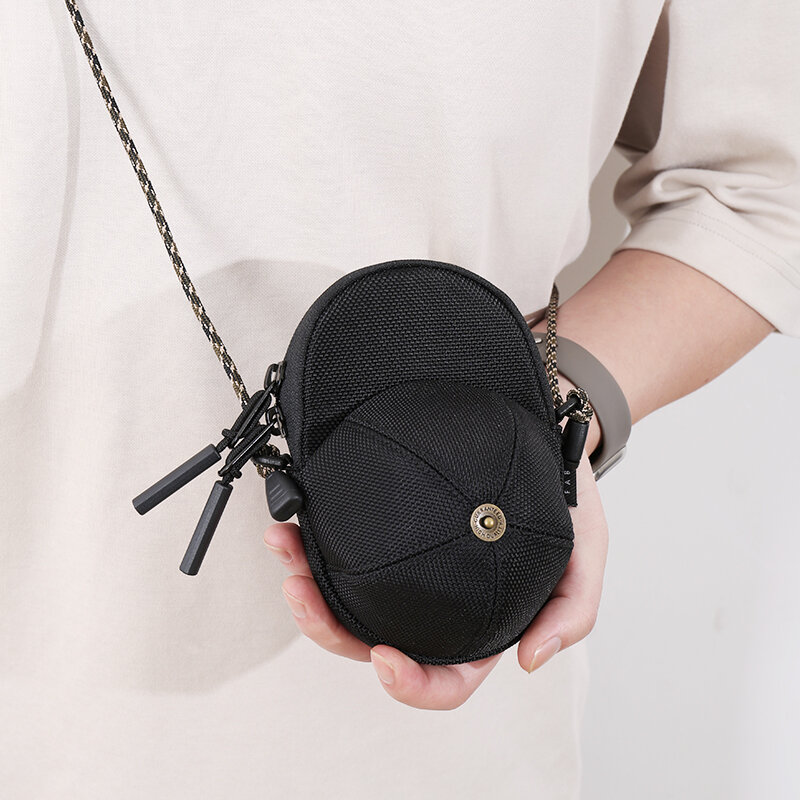 Tas selempang kasual gaya Jepang tas tangan kecil pria tahan air tas topi Mini tas topi kecil tas desainer mewah