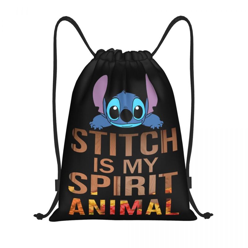 Mochila de cordão personalizada, Sports Gym Bag para mulheres e homens, Saco de compras, Ponto é o meu espírito, Animal