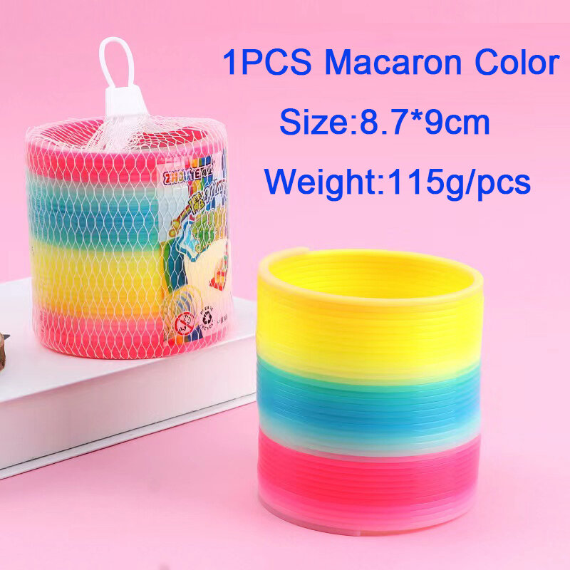 9cm Big Size Spiral Game Magic Rainbow Spring Toy Antistress For Children Outdoor Funny Kids Party Goodies Pinata Awards Gift