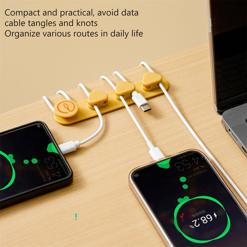 1Pc kabel do ładowania Organizer do kabli do na kable danych narzędzie do mocowania telefonu komórkowego kabel silikonowy kabel środkowy do słuchawek