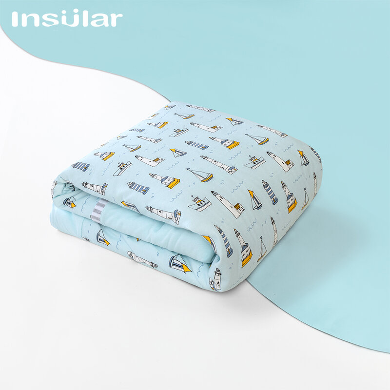 Insular – couette en coton pour bébé, couverture de sommeil amovible pour poussette, dessin animé, 4 saisons