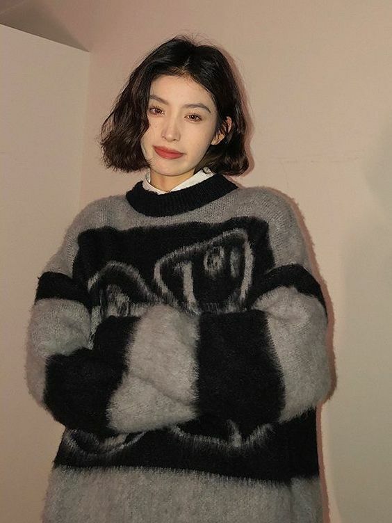 Moda vintage maglione a righe maglione invernale da donna o-collo maglione donna y2k estetico sciolto vento pigro Pullover maglione donna