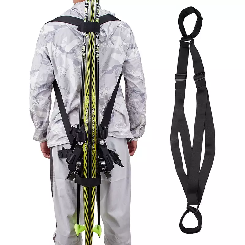 Snowboardowy pasek na ramię regulowany narty i kijki plecak paski na sprzęt narciarski uchwyt na narty kij nylonowy pasek