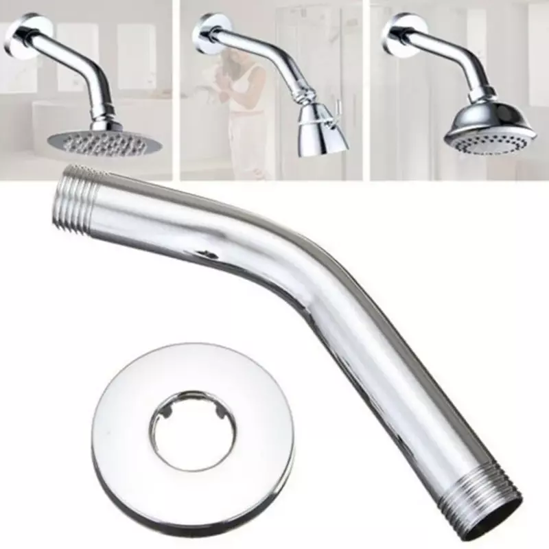 Chuveiro do banheiro chuvas cabeça de prata chrome poupança água extensão braço do chuveiro acessórios do banheiro torneira substituição