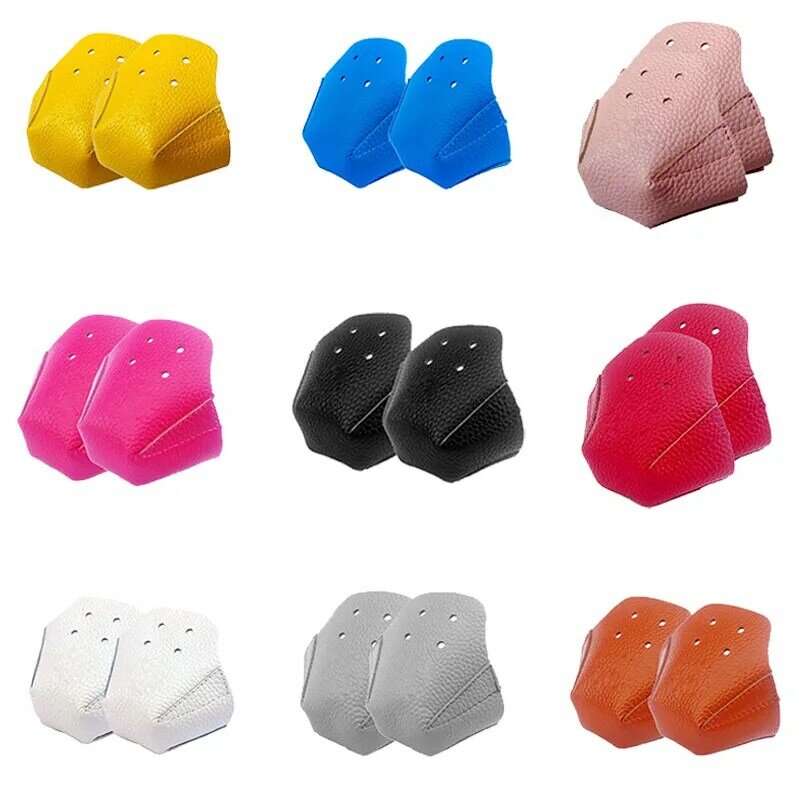 1 Pair Skates Roller Shoes Toe Cap Guard Anti-friction Leather 4 wheels Skating Cover Protector Accessories For Outdoor Training