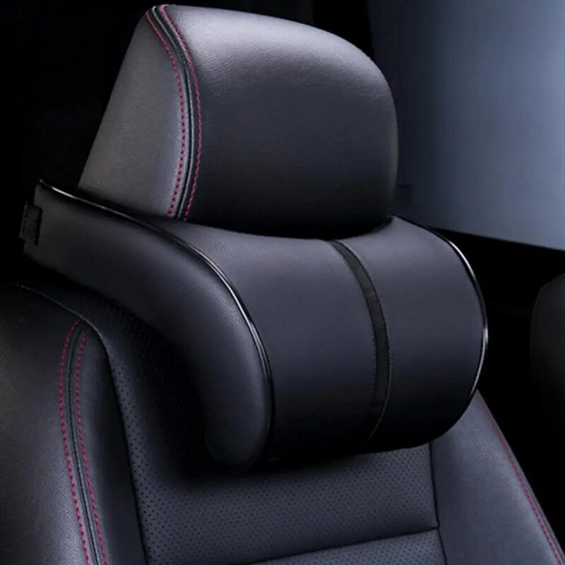 Подушка на шею, хлопковая, регулируемая, с эффектом памяти, для отдыха и безопасности сиденья в машине