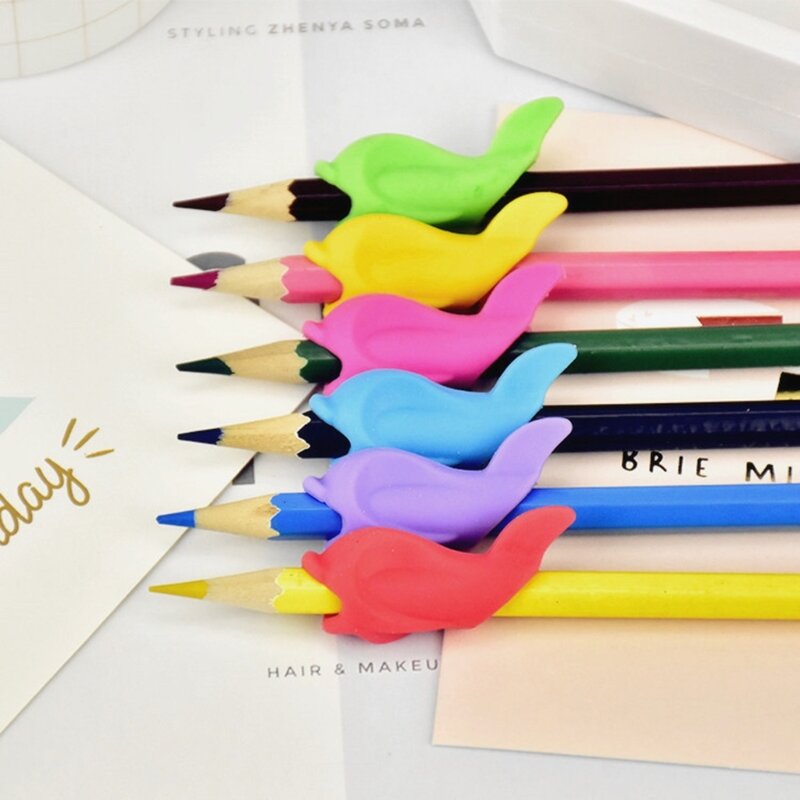 2023 neue 10 Stück Bleistift greifer für Kinder Handschrift Silikon Bleistift halter Schreib hilfe Haltungs korrektur Werkzeuge besondere Bedürfnisse