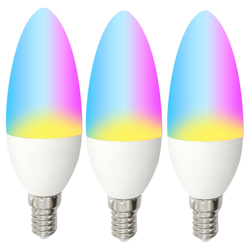 RGBW เทียน LED แบบมาตรฐาน CE สำหรับหลอดไฟสมาร์ทหลอดไฟ LED ฐานเทียน E12ผู้จำหน่ายจาก E14เสิ่นเจิ้น