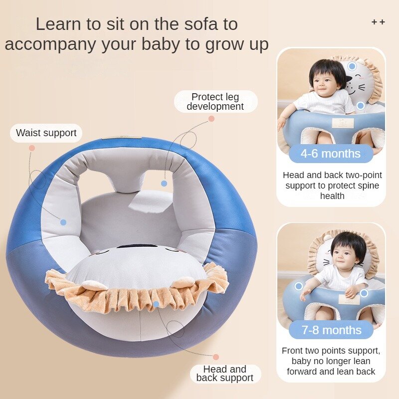 MOOZ sarung Sofa bayi baru lahir, penutup Sofa bayi kartun lucu, sarung kursi makan anak, sarung Sofa kulit bayi CCP012