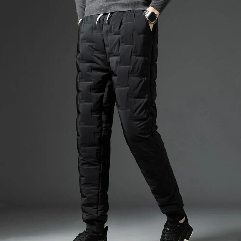 Modne zimowe długie spodnie, wiatroszczelne, przyjazne dla skóry spodnie zimowe, wszystkie pasują do ciepłych zimowych spodni z paskowanymi kostkami