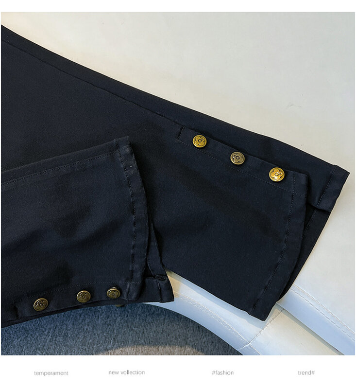 155Kg Plus Size Women's Jeans Hip 114-160 High Waist Casual Loose Flare Pants Trousers Black Large Size 5XL 6XL 7XL 8XL 9XL