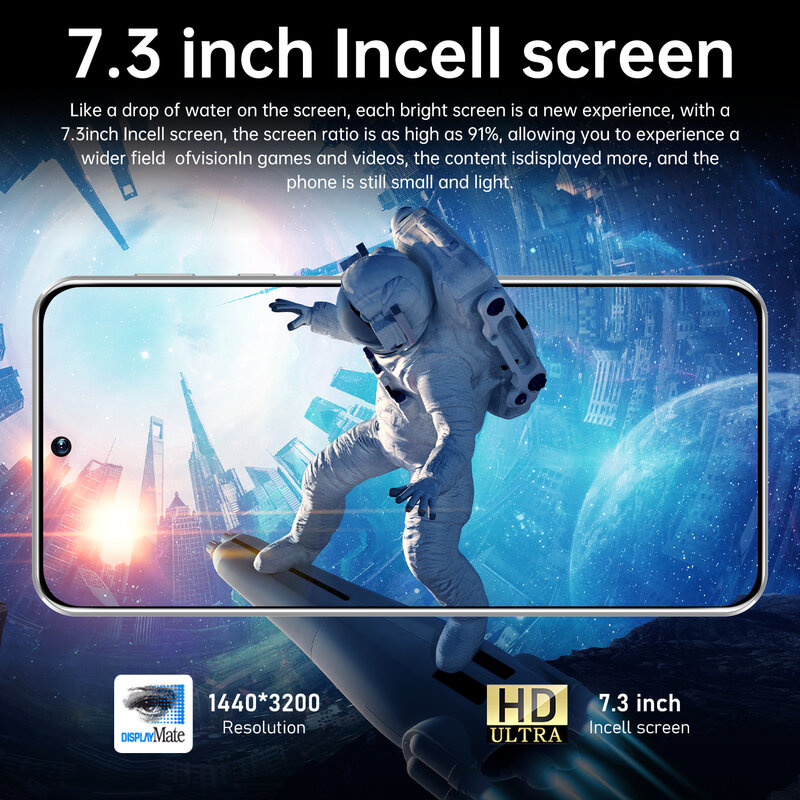 5g Original-Handy pova 7 pro Smartphone 7,3 HD-Bildschirm 16g 1t 6800mah 72mp otg android13 Dual-Sim-Gesicht entsperrt Handy