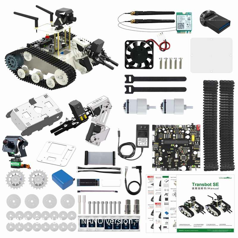 Yahboom Transbot SE ROS Robot AI Vision Tank Car con cámara 2DOF PTZ Can MoveIt Simulation para Jetson NANO B01 y RaspberryPi5