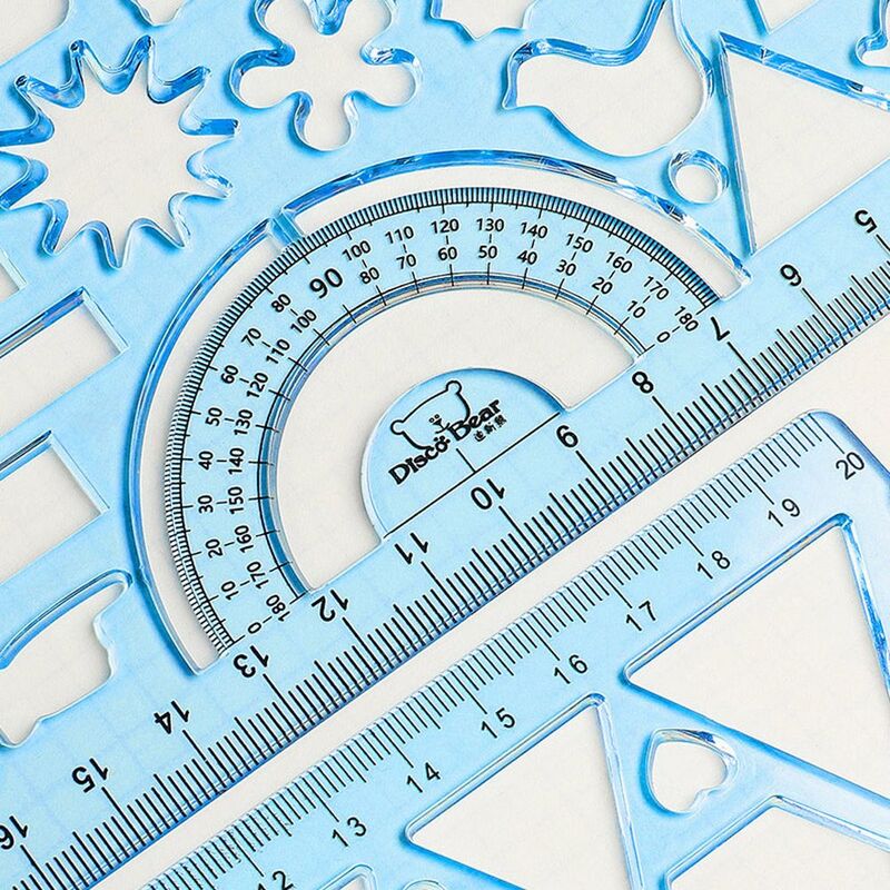 Ruler School Accessories DIY Puzzle Drawing Ruler Drafting Supplies Template Rulers Mathematical Geometry Wavy Line Ruler
