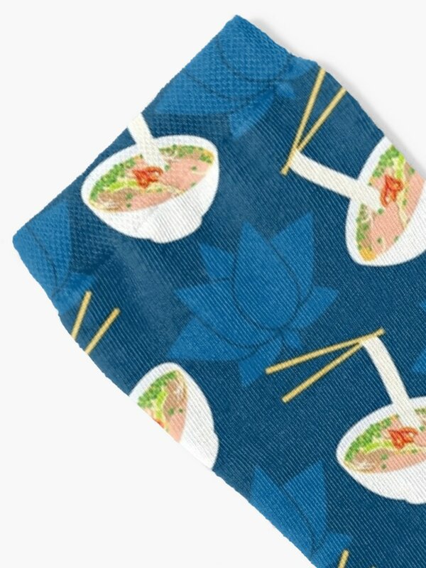 Exotische vietnam esische Essen Pho und Lotus Socken Retro lustige Socken Socken weibliche Männer