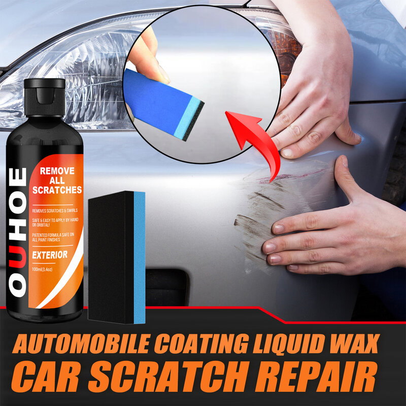 Novo carro scratch repair agente profissional remoção de riscos polonês amortecedor agente reparação de arranhões do carro essência removedor de arranhões spray