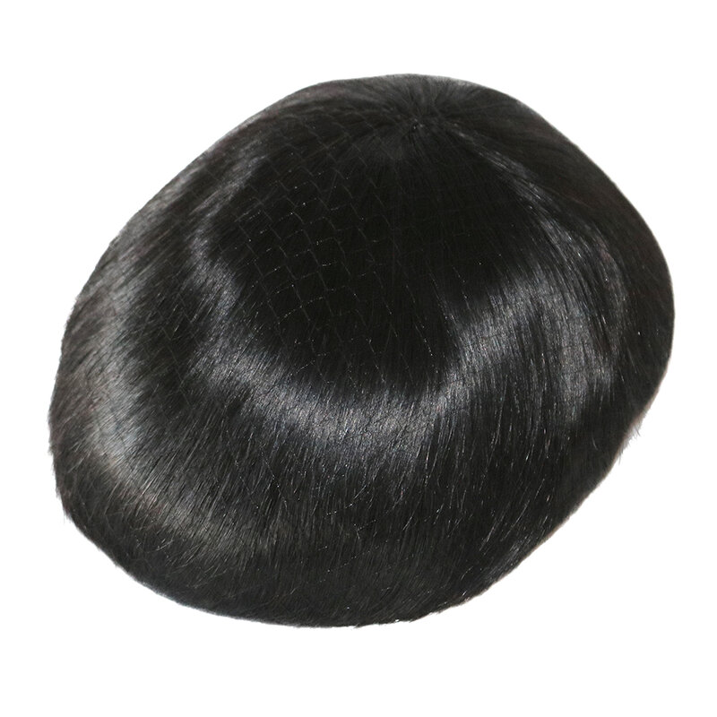 Toupee for Men Natural Hairline Wigs Microskin Durable Thin Skin Full PU Base 100% Human Hair Wig System Men Breathable Soft