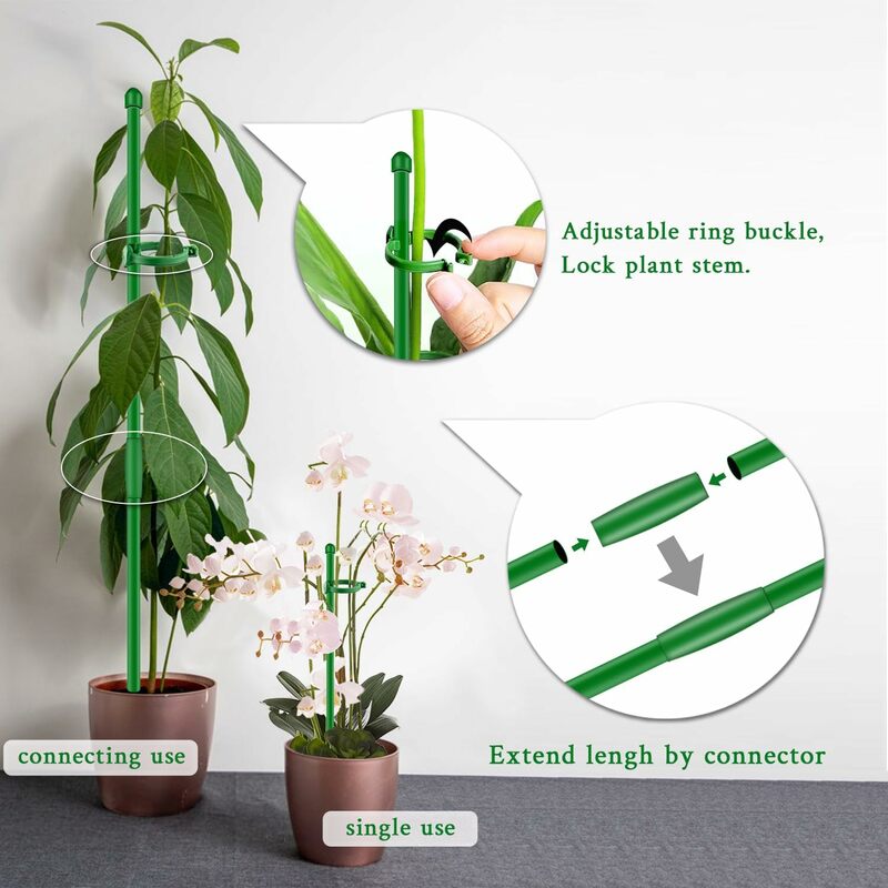 5Pcs Plant Bracket Adjustable Reusable Protection Flower Potted Support stand Stake Stander Fixing Tool Supplies for Bonsai