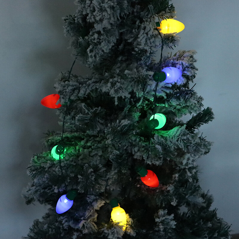 クリスマスの素敵なLEDライトネックレス,電球付き,クリスマスの装飾,新年