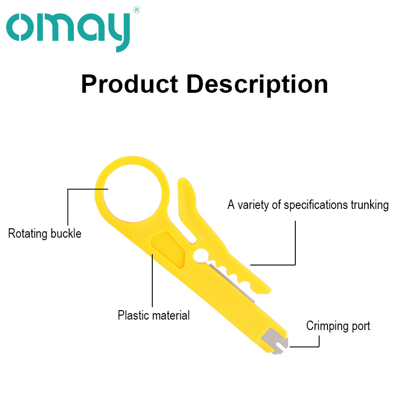 Портативный мини-резак для зачистки проводов OMAY, ударопрочный инструмент, 110 лезвий для сетевого кабеля, инструмент для зачистки проводов