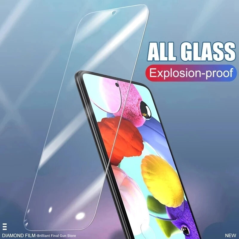 Protetores de tela de vidro temperado para Samsung Galaxy, A52, A53, A13, A32, A12, A50, A51, A52S, A23, A54, S10E, A71, A21S, A34, A73, M12, m52, M31S