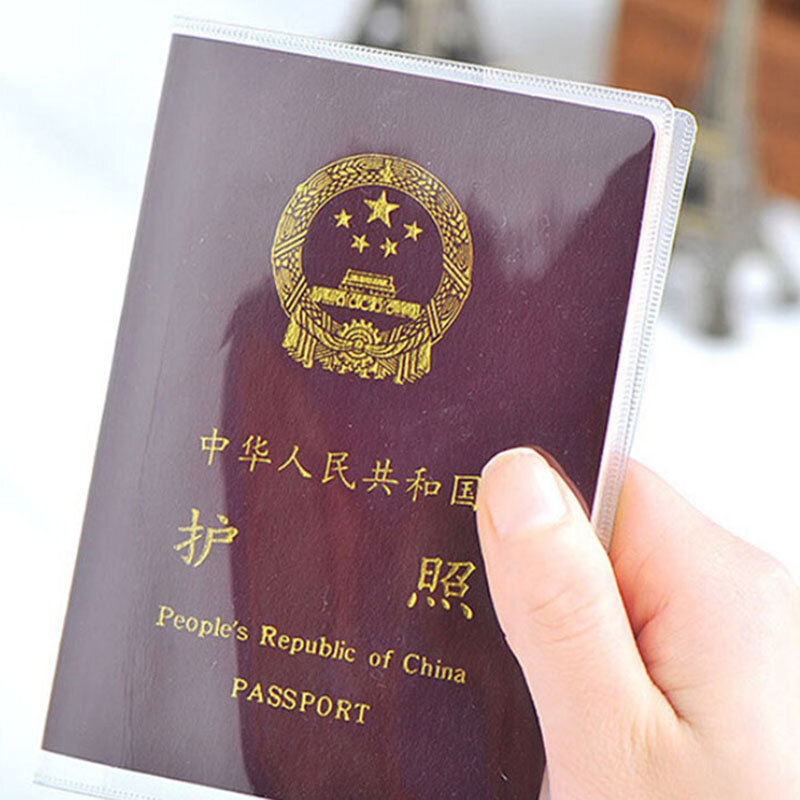 Funda de silicona transparente impermeable para tarjetas de visita, funda para pasaporte, bolsas de almacenamiento